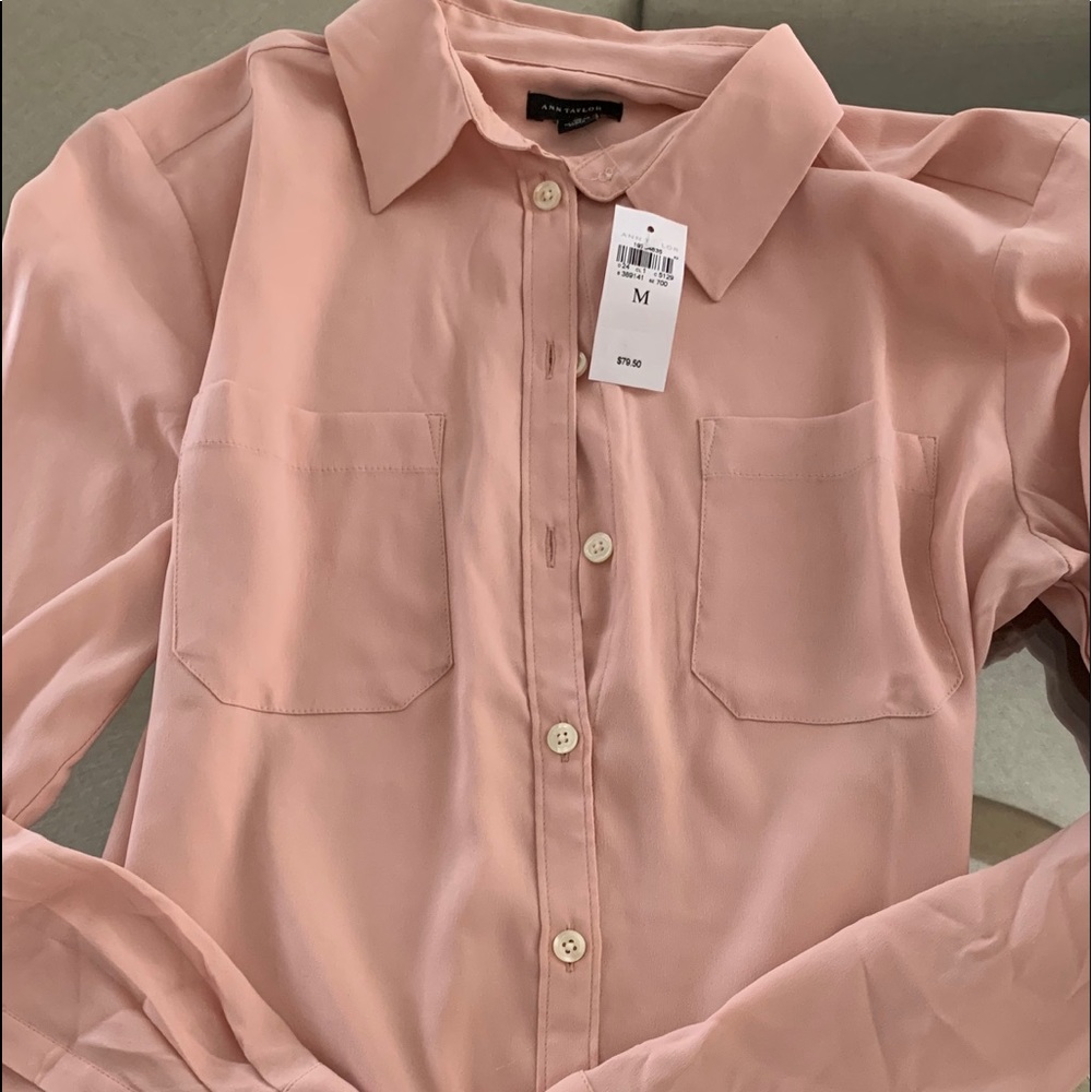 Ann Taylor Brand NWT Blush Long Sleeve Size Med - Picture 8 of 8